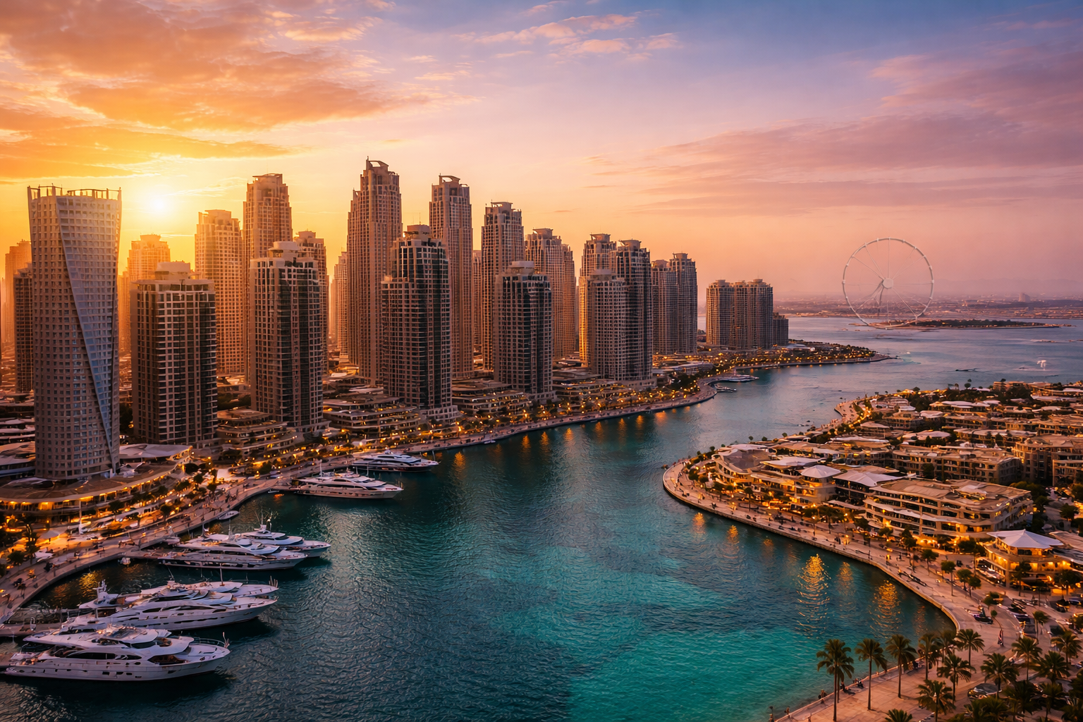 Image-of-Dubai-Downtown-at-dusk