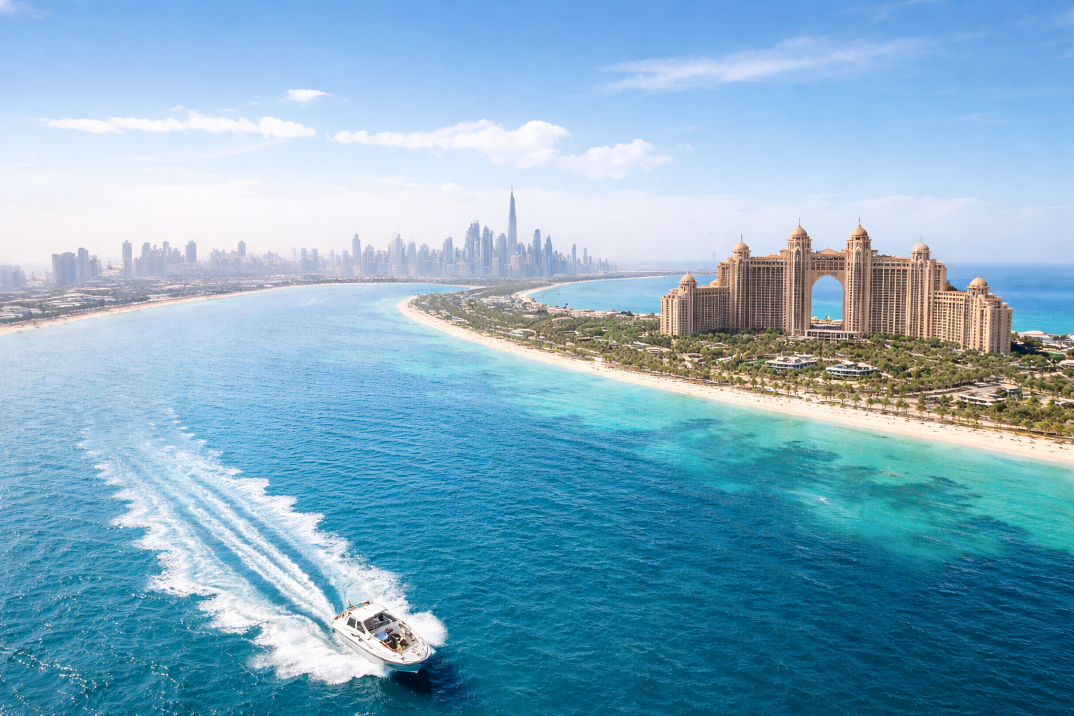Palm Jumeirah Dubai by sky